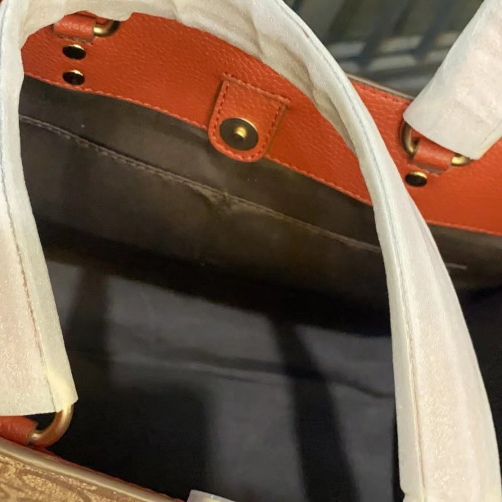 COACH PEANUTS DEMPSEY Carryall Signature Canvas Snoopy Woodstock CE862 - Picture 6 of 6